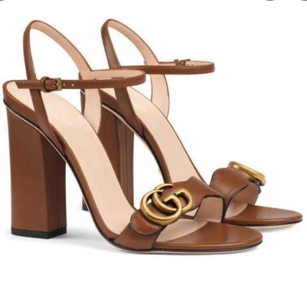 Gucci leather sandal - brown
